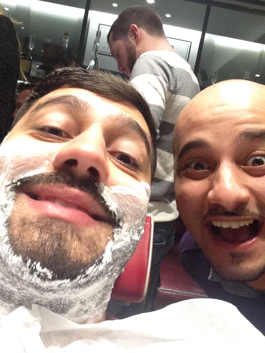 TVINEMagazine's tweet photo. The day @erayandkoray went to the #barbers (the perks of writing for #TVINE!) http://t.co/ZJG6m6rOfK http://t.co/yD9u6J19Ov