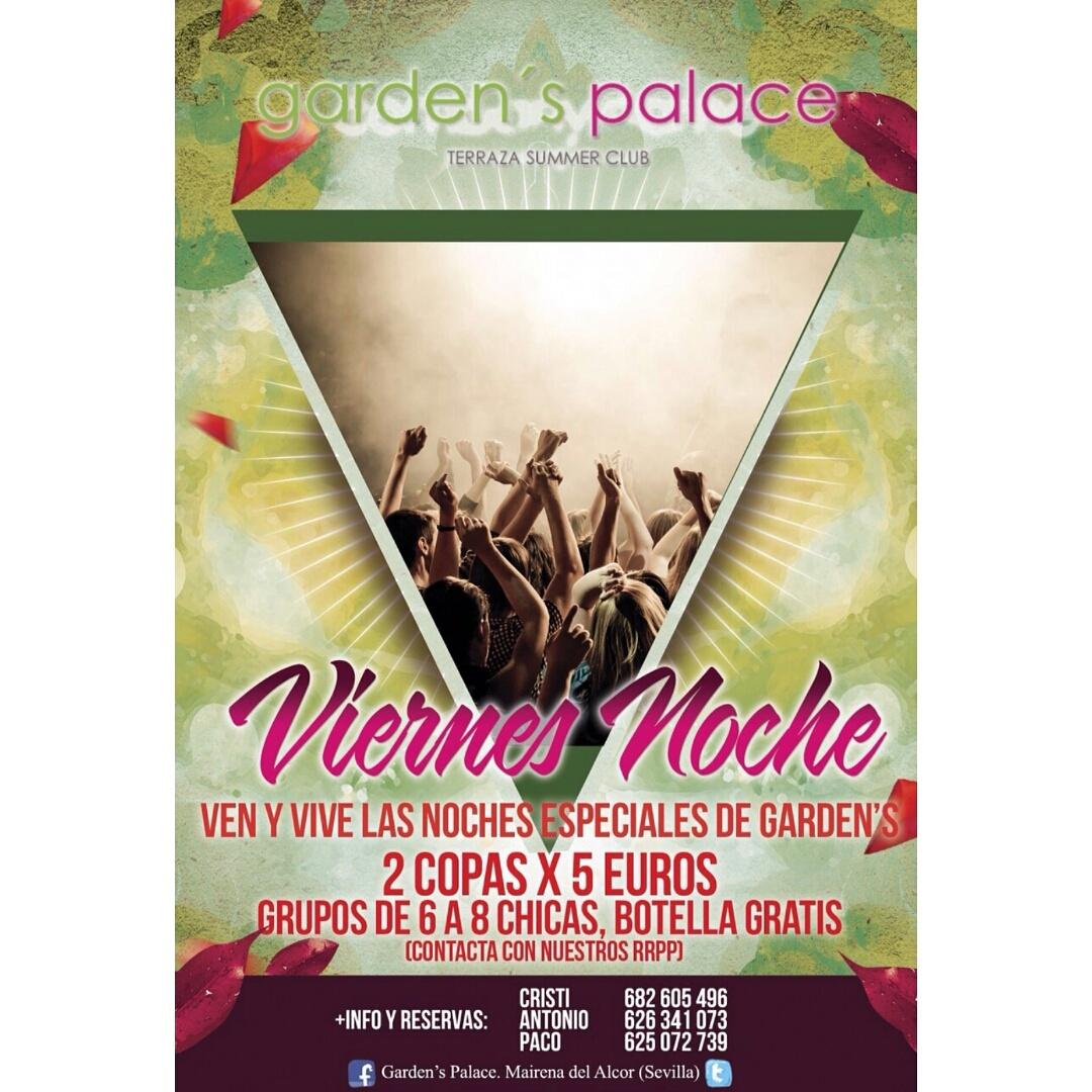 Hoy en <a href="/GardensPalace/">Garden´s Palace</a> grupos de 6 a 8 chicas BOTELLA GRATIS y 2 copas 5€ ¿Vas a dejar que te lo cuenten? 
654905612 ✌