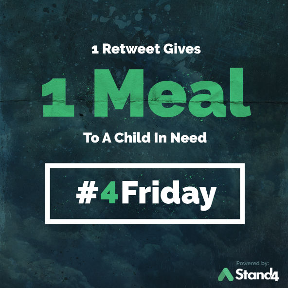 Stand4's tweet photo. Every retweet gives 1 Meal. Get the app to track your impact. #donate #4free #4Friday http://t.co/dC7EYer74Y http://t.co/IJvUI6t4tM