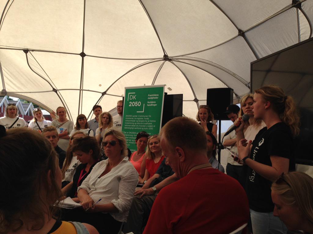 "unge interesserer sig for klimaet. De vil gerne GØRE noget konkret" #urkraft2015 #byudvikling #fremtidensdk @12byer
