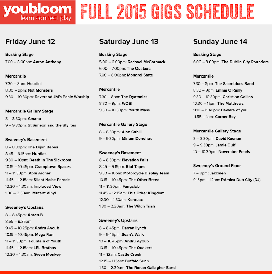 RealDublinGigs's tweet photo. Time for @youbloom in the @DameDistrict! http://t.co/ngcE6COMcZ #FreeGigs http://t.co/EH142whdPN
