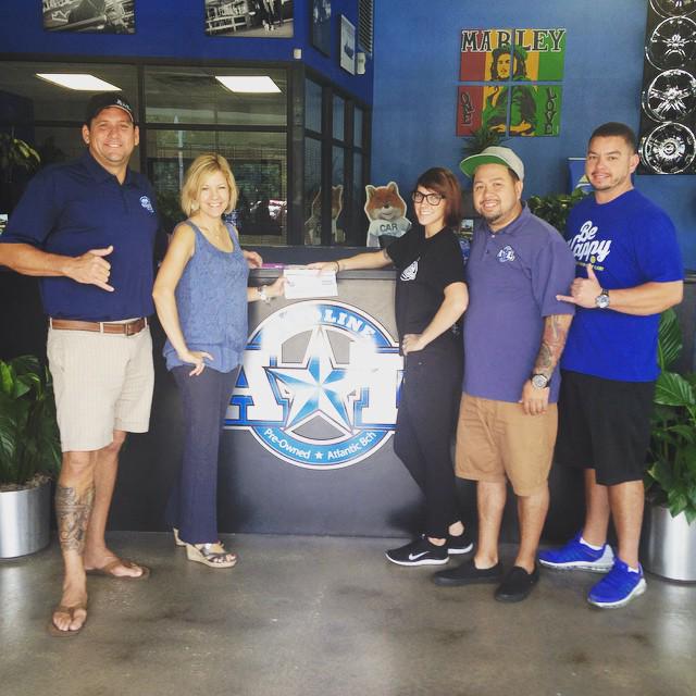 AutolinePreownd's tweet photo. Handing over another check to @fcnmhp! So excited to be involved with such a great company! #drivingsalestowagtails http://t.co/GvN5BiSJue