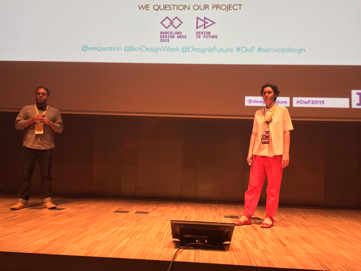 DesignBoosters's tweet photo. Welcome to our next speakers Marc García and Itziar Pobes @marculondio #servicedesign @wequestion #DisF2015 #BDW15 http://t.co/LfA3jG1xWM
