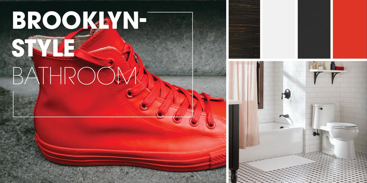 Kohler's tweet photo. Street style, #Moxie shower tunes &amp; more in our #Brooklyn-inspired #bathroom w/#MarcusTroy! http://t.co/GPGJyqysqM http://t.co/B2GDUjCoM8