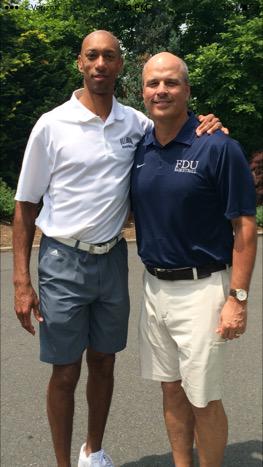 At Ridgewood CC today with Kerry Kittles. Prelim to our FDU - Villanova game on November 13th. Happy Birthday Kerry ! 