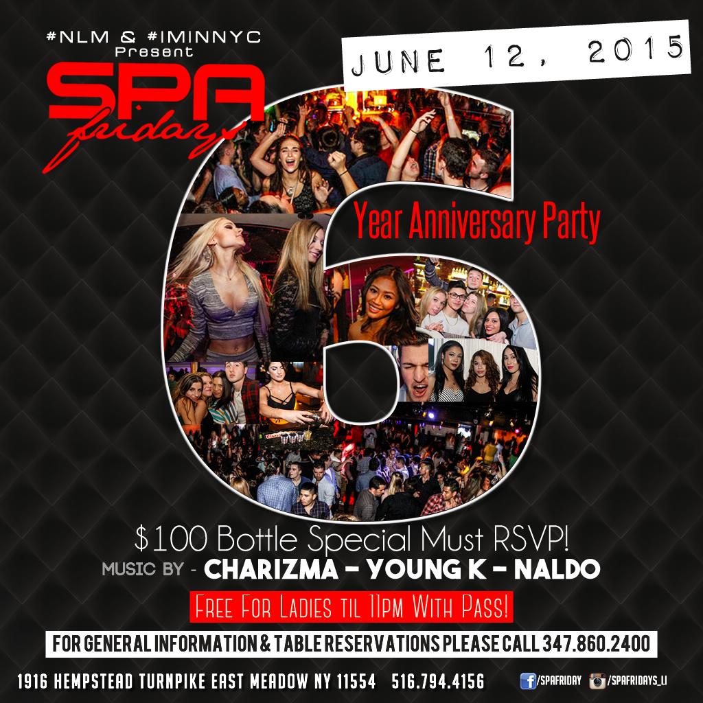 NightlifeMetro's tweet photo. 2Nite!! @spafridays_li  6 Year anniversary Party!!
@DizzysLI  #dizziness Friday continues!! http://t.co/fuIXeVx50l