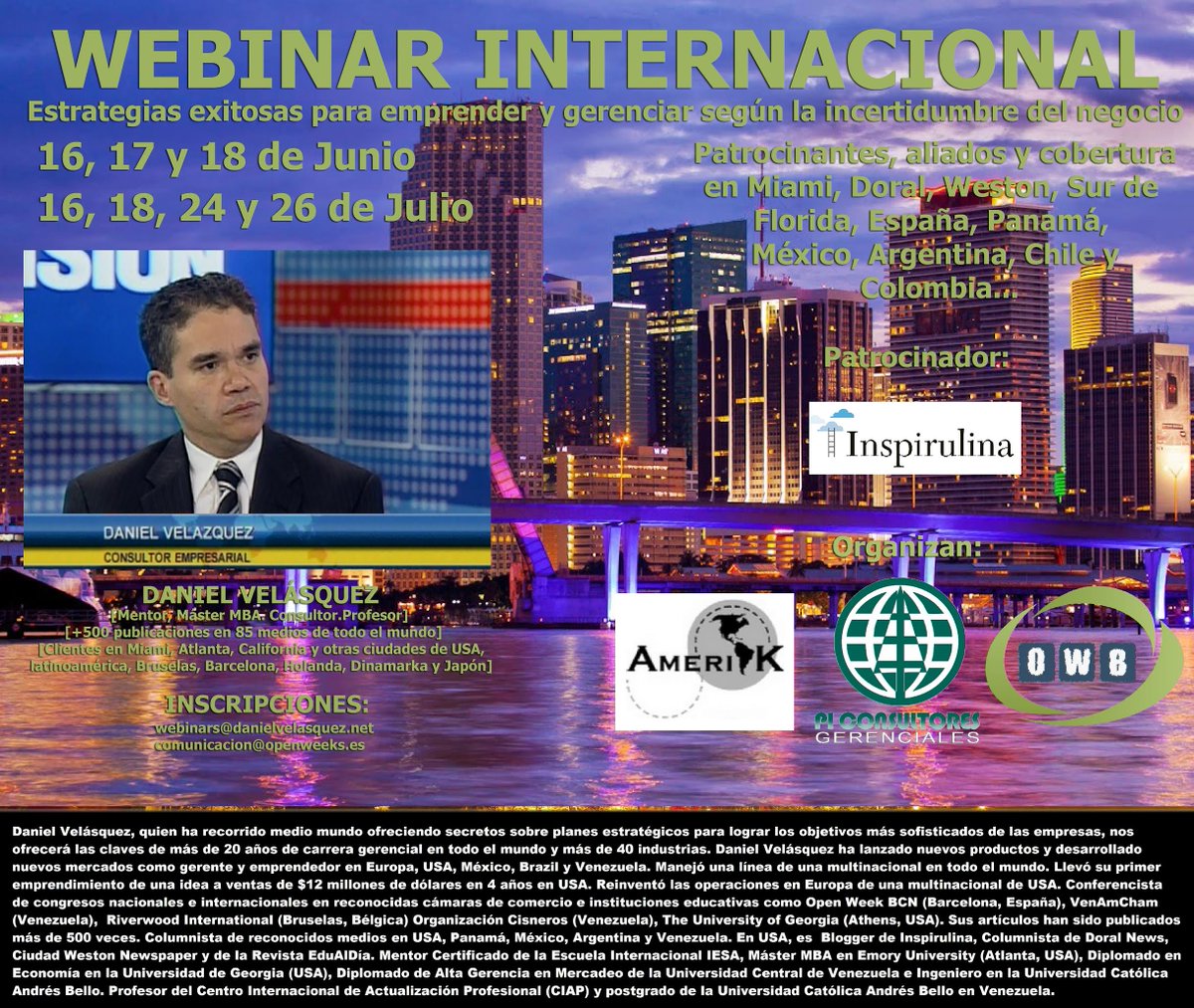 Inspirulina's tweet photo. Inscríbete en #WebinarInt15 Estrategias exitosas para emprender, usa el código INS2301y obten un descuento de 20% http://t.co/PE3p4IOrMg