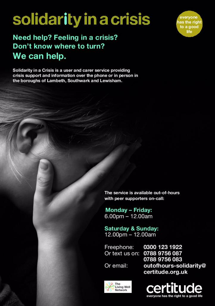 MsVanessaChase's tweet image. @SiaC are very proud to be in collaboration with the Evening Sanctuary @GroupParanoia @LiveWellLambeth