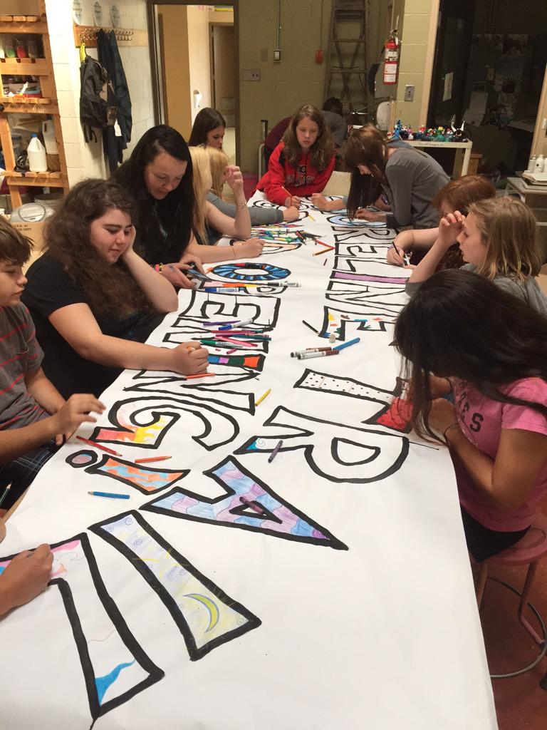 Getting ready for the Grand Opening of the Shoreline Trail - today at 2:15 in our back parking lot!