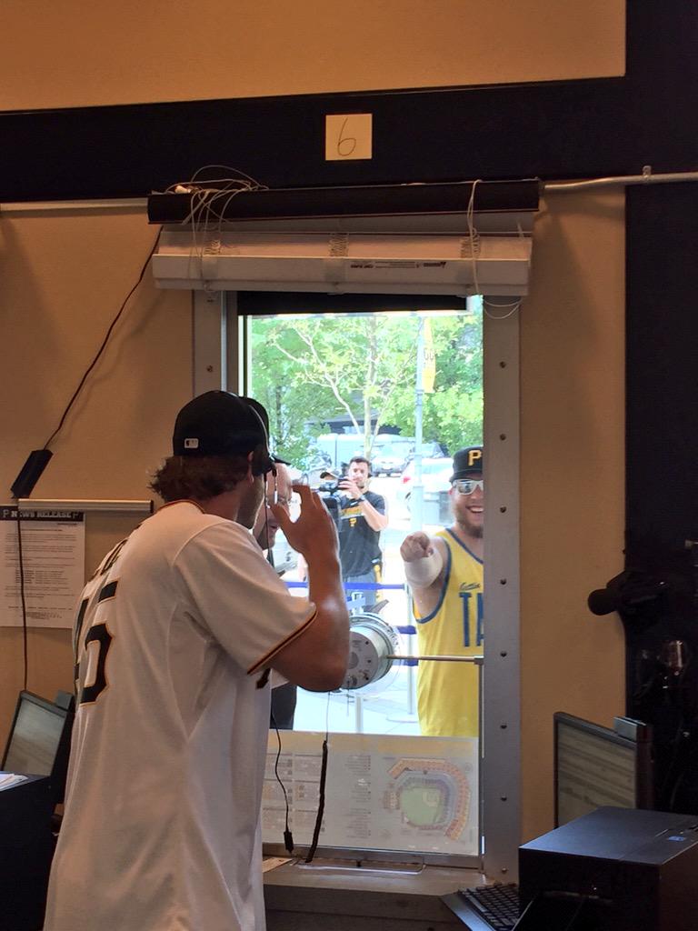 Gerrit Cole surprised a couple Bucco fans at the ticket windows today with free tix!