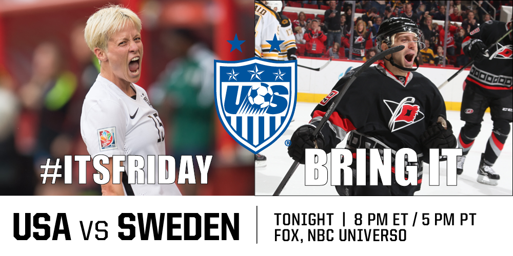 Canes's tweet photo. #ItsFriday! Bring it, @ussoccer_wnt.

#OneNationOneTeam http://t.co/2dsDpyCtSr