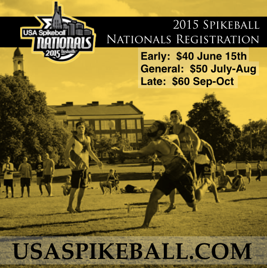 Spikeball's tweet photo. Early reg for #Spikeball Nationals in Nashville on Oct 17th. Next Monday. Only $40. Get rdy: http://t.co/nwmoEYUk8z http://t.co/T3608CIgMO