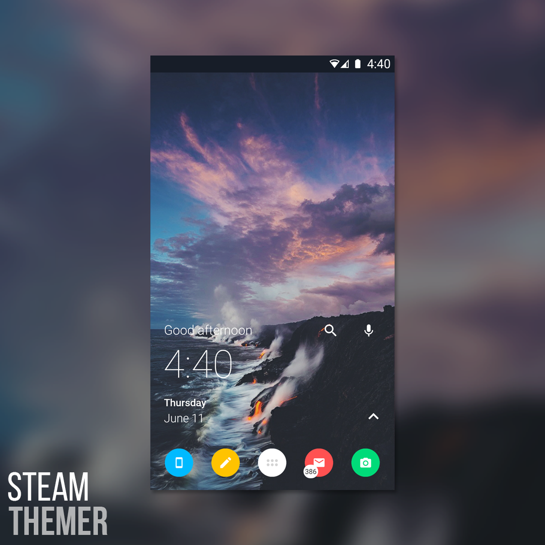 ThemerApp's tweet photo. Steam is today's new theme! It includes weather, forecast, and an agenda. Get it now: http://t.co/7UlSjfyt5E http://t.co/5SbDZqBuFE