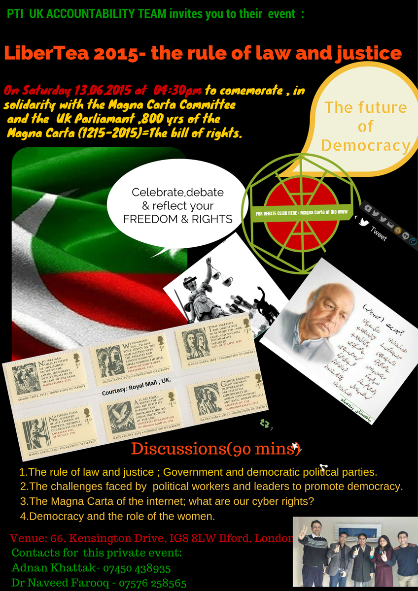 LiberTea 2015- the rule of law and justice is a PTI UK Acc. Team private event tomorrow #ptiuk #pti