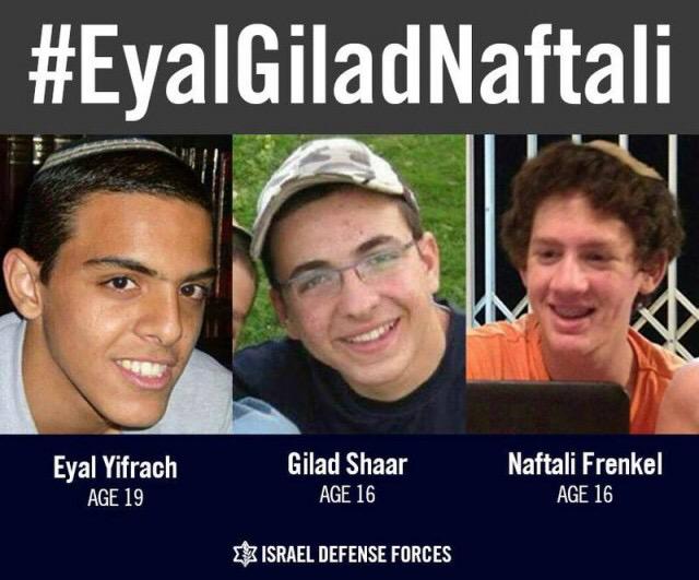 IsraelinUK's tweet photo. Today is one year to the day that #EyalGiladNaftali were kidnapped and murdered by #Hamas #Terrorists.

זיכרונם לברכה http://t.co/x95FbC8nHw