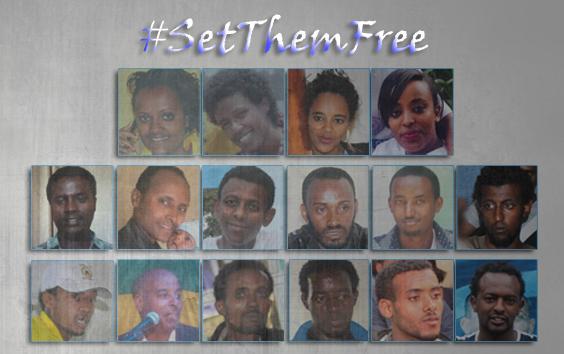 Semayawiparty's tweet photo. #SetThemFree is the chosen hashtag for the campaign 

#Ethiopia #FreeAllPoliticalDetainees http://t.co/PYYNUm5Oew