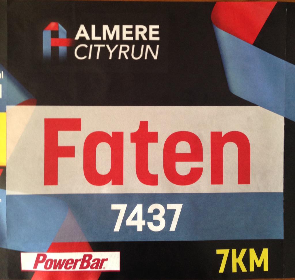 Klaar voor mijn eerste run! <a href="/almerecityrun/">Almere City Run</a> #7krun