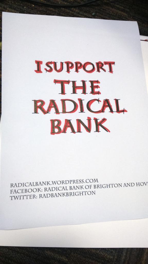 OlwenAK's tweet photo. #redsquare #Supporttheradicalbank @RadBankBrighton http://t.co/ZHDG5aB9To