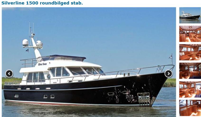 ElburgYachting's tweet image. Silverline 1500 roundbilge and stablizers direct available #IBI #yachtworld #passagemaker