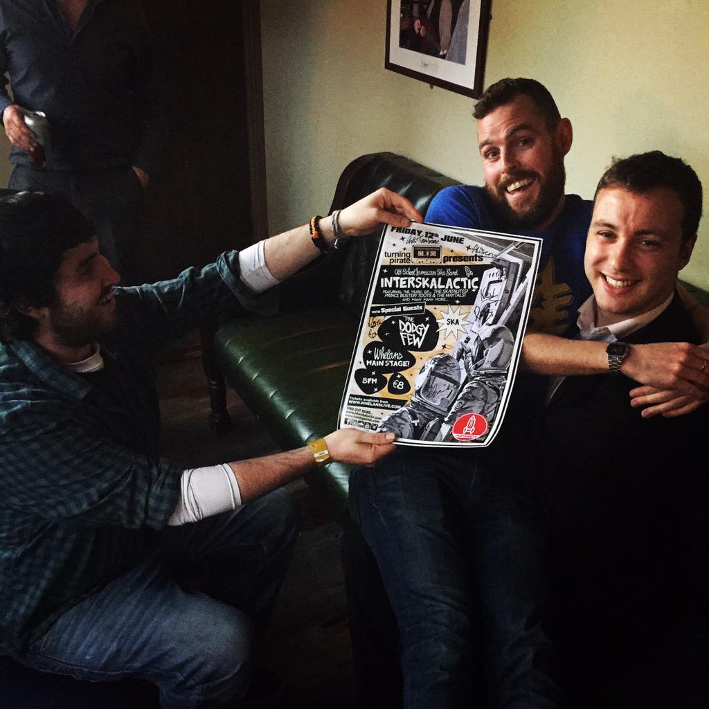 Interskalactic's tweet photo. Win this signed poster tonight in Whelans! *Ray and Chris not included #interskalactic #whelanslive #ska #irishska http://t.co/ASezY7WWGp