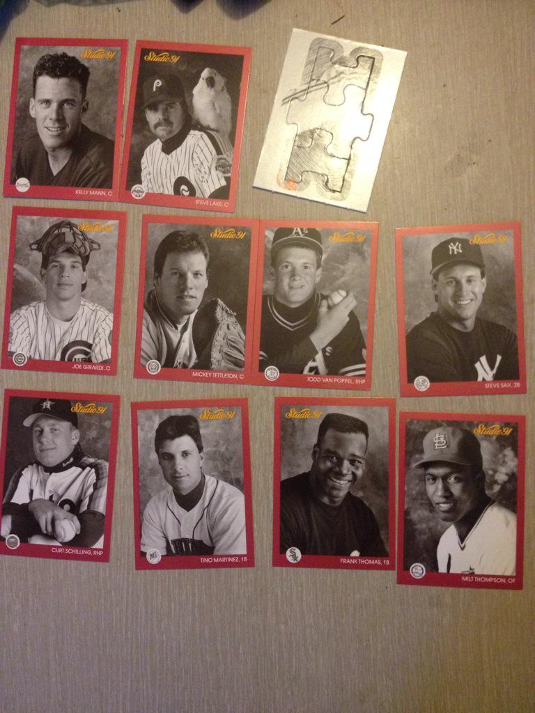 packadayhabit's tweet photo. Pack 7: Pitchers and catchers and catchers and Steve Sax and Ruffles the parrot and a puzzle piece and Frank report. http://t.co/4yOsIJvG5Z