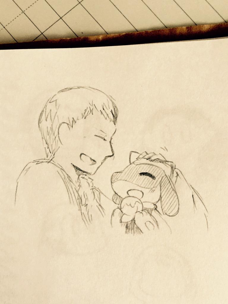 尾白くん、格闘タイプが好きそうだけどノーマルタイプのポケモン持ってるイメージがあるという落書き 