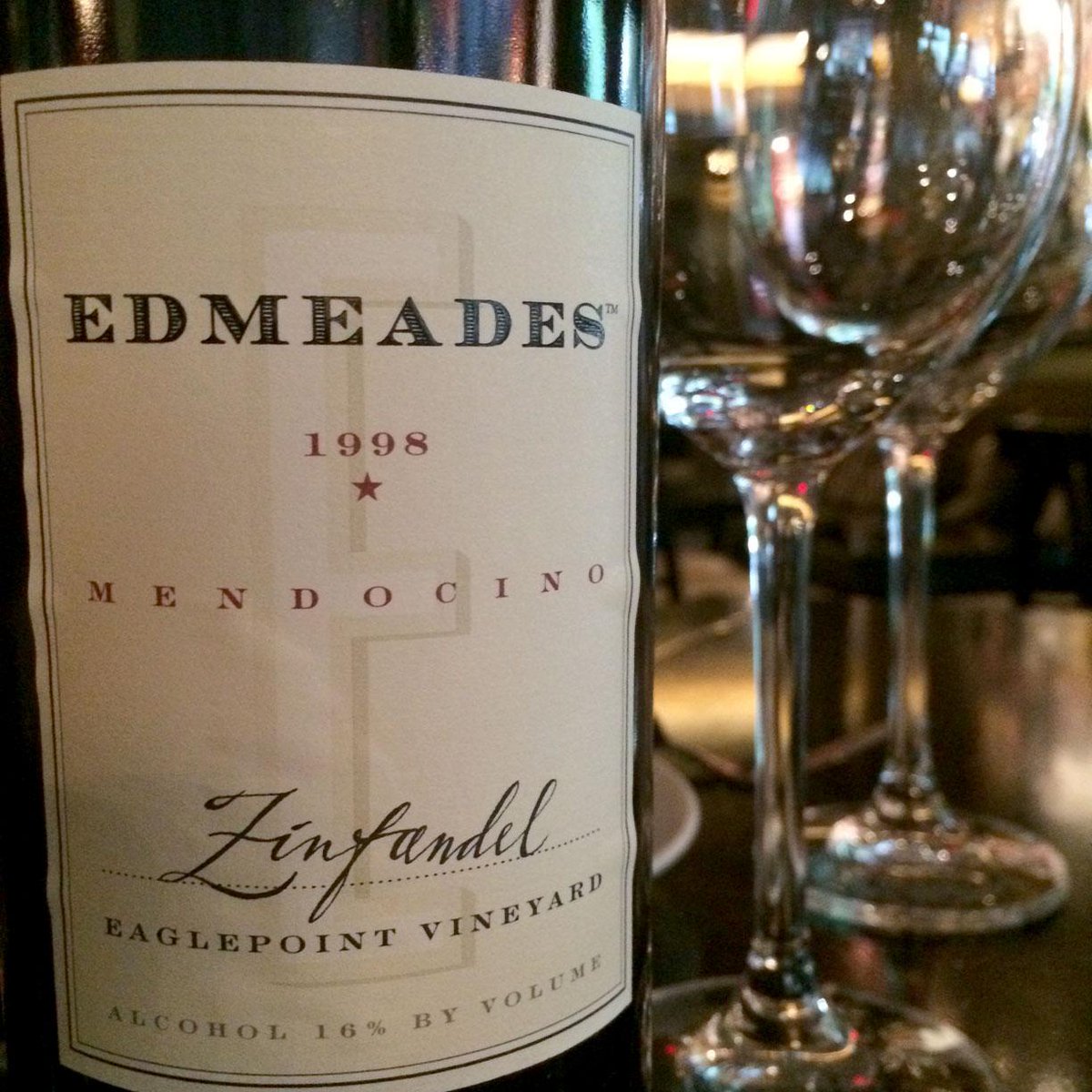 Our Winemaker, Ben Salazar is on the road and found a 1998 Edmeades Eaglepoint Vineyard Zinfandel — what a find!