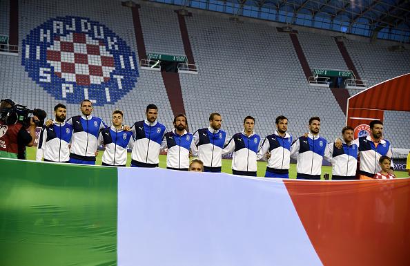 Azzurri's tweet image. #EuropeanQualifiers: una buona #Italia pareggia 1-1 a #Spalato contro la #Croazia. Per gli #Azzurri in gol #Candreva.