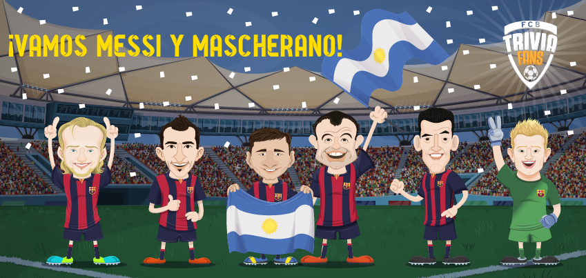 triviafans's tweet photo. ¡Vamos #Messi y #Mascherano! #CopaAmérica http://t.co/4jNEQPNnW6