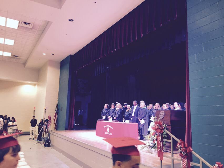 Dark_Horse_DrJ's tweet photo. Just want 2 say how impressed I was w/ the @uhsbball 2015 graduation - class act from admin, to parents, to students http://t.co/gfX51qKsGi