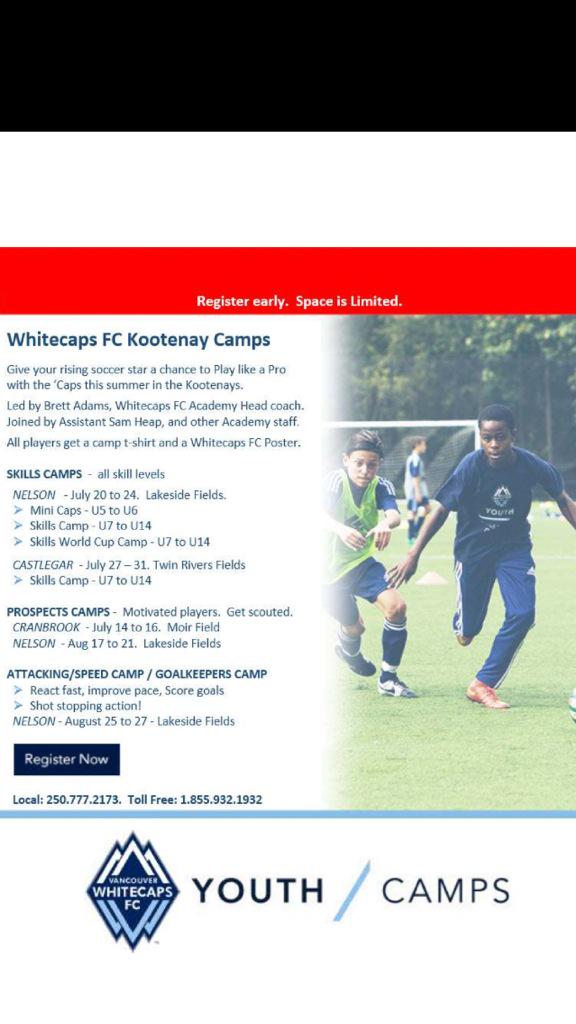 Kootenay Camps filling fast. Book your place today to get your child's spot.