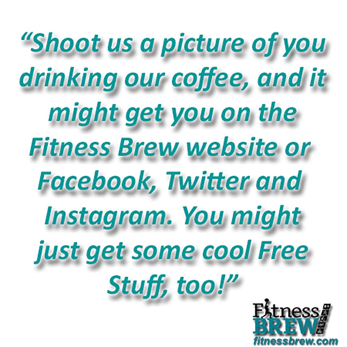 FitnessBrew's tweet photo. Drink your #FitnessBrew-submit your #picture-get #free stuff! What could be easier? http://t.co/7Mm11cLgPi http://t.co/plMJMk4HJH