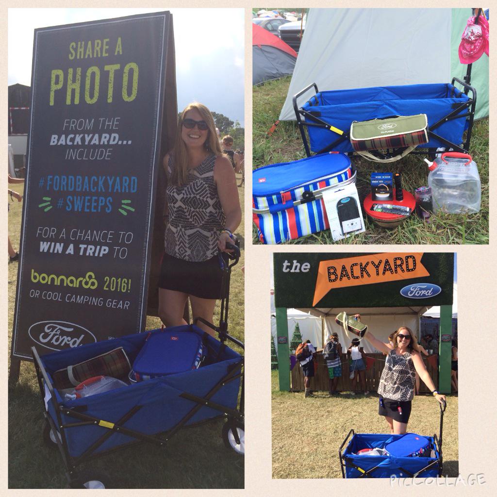 mmoody12's tweet photo. Thanks @FordFocus for the sweet gear! #Bonnaroo2015 #fordbackyard #sweeps #ford #roo #fundayfriday @Ford #bubblebird http://t.co/oeiSVqGCUM