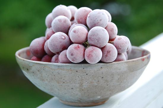 Tip: Freeze some grapes for a delicious, nutritious and cooling treat.
