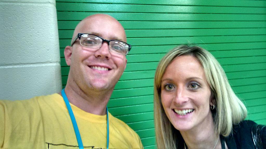 jmattmiller's tweet photo. I LOVE meeting my #inelearn tweeps in person. Great convo @MrsEverhart1. Keep up the good work! #ycswelearn http://t.co/DfIyZExFvr
