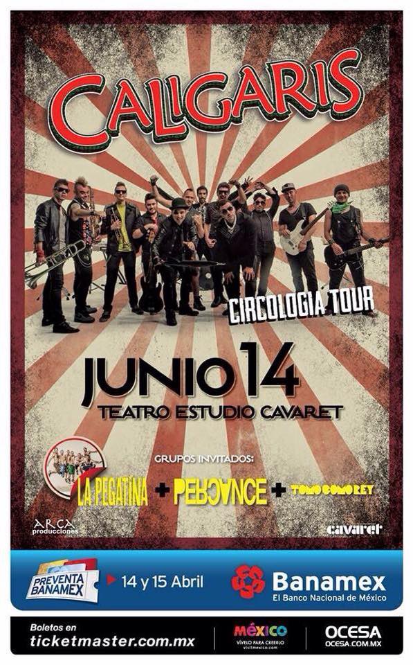 Mañana, Los Caligaris en el @tecavaret. Entrada: $300, día del evento: $350. facebook.com/events/7303337…