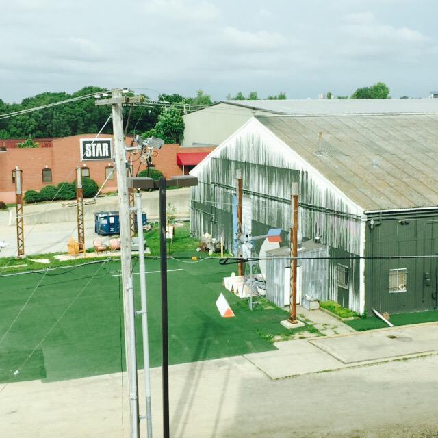 The view from third floor of 9 Del with <a href="/artemergencyLFK/">Art Emergency</a> across the way.