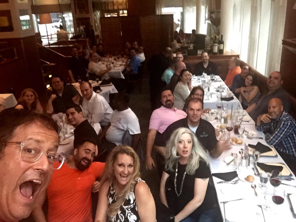 jwillie's tweet image. Speaker dinner #selfie #SPSBOS style