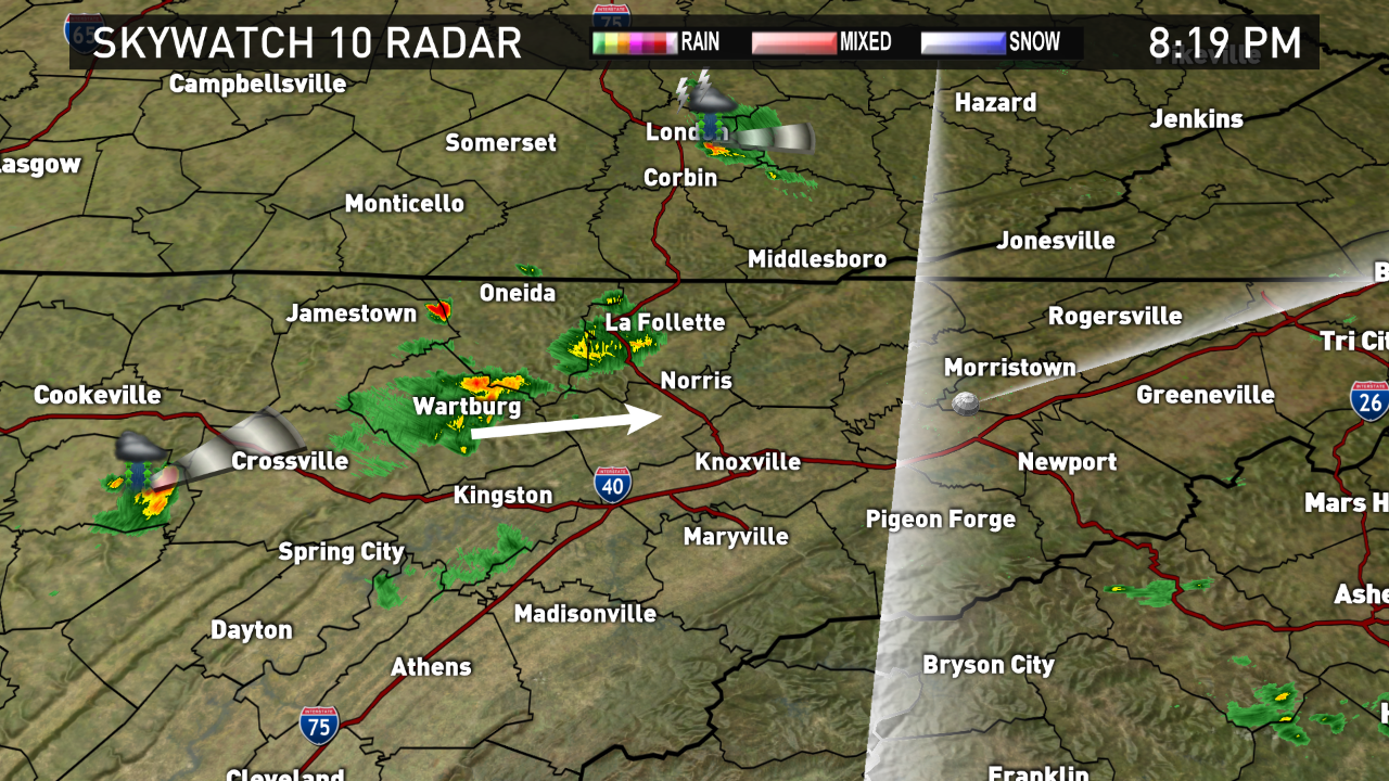 WBIR Weather on Twitter "SkyWatch10 Radar shows slowly weakening