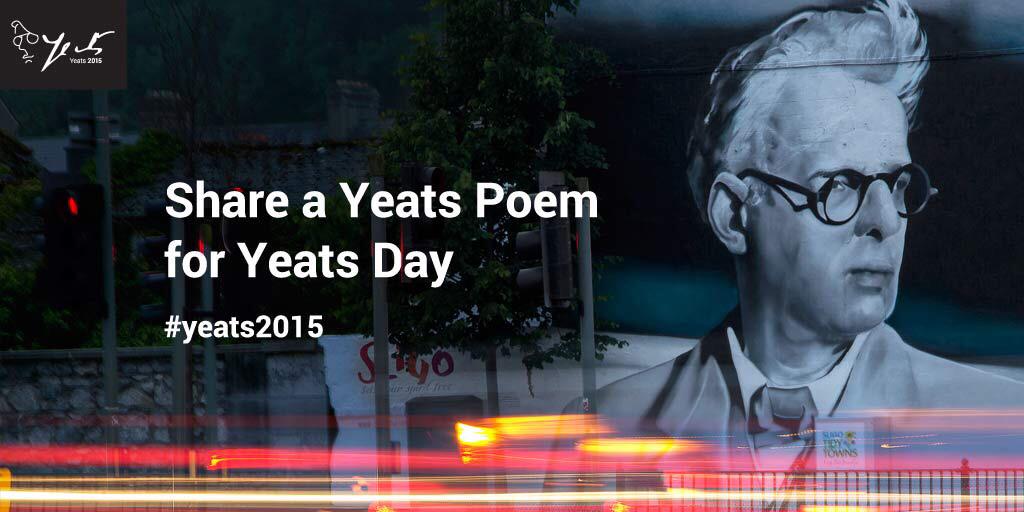 yeats2015WB's tweet photo. Happy 150th Birthday W.B. Yeats. #yeats2015 http://t.co/4IJubmDoGF http://t.co/EsRRNZswF3