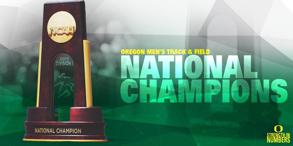 OregonTF's tweet photo. And the Men of Oregon are back-to-back NCAA Outdoor Champions! #GoDucks http://t.co/ruyKipMOiD