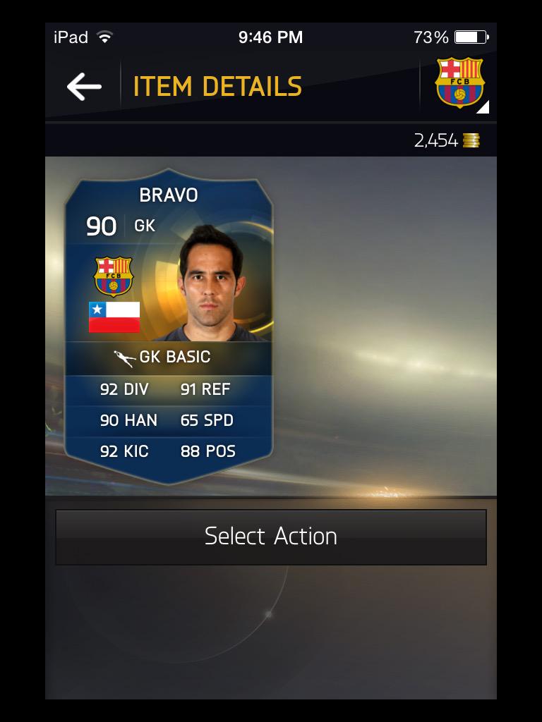 KeanuMcD's tweet photo. @SrBradleyC ¡Tenía un TOTS en FIFA! Recibía Claudio Bravo en un paquete gratis por ganar el torneo de La Liga. http://t.co/sAiyiuTHH2