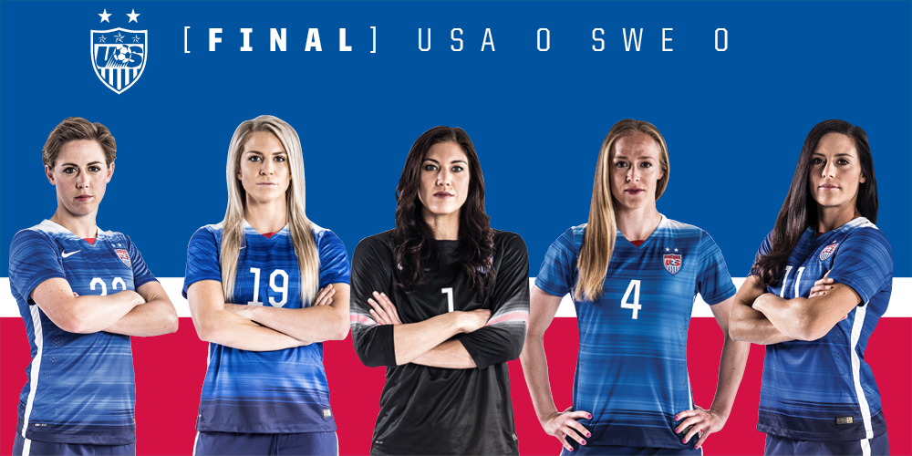 USWNT's tweet photo. #USAvSWE finishes 0-0 in Winnipeg...Great effort from the entire #USWNT backline today to get the shutout! http://t.co/y1umb1AYJz