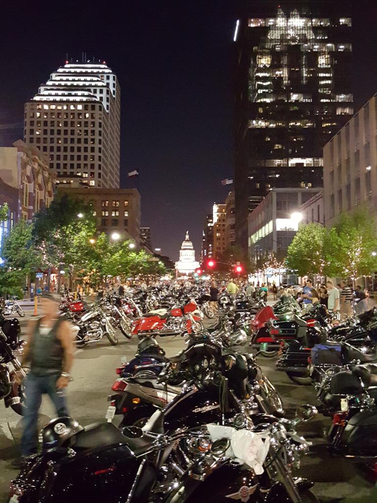 Came downtown for dinner...ran into the ROT Rally.