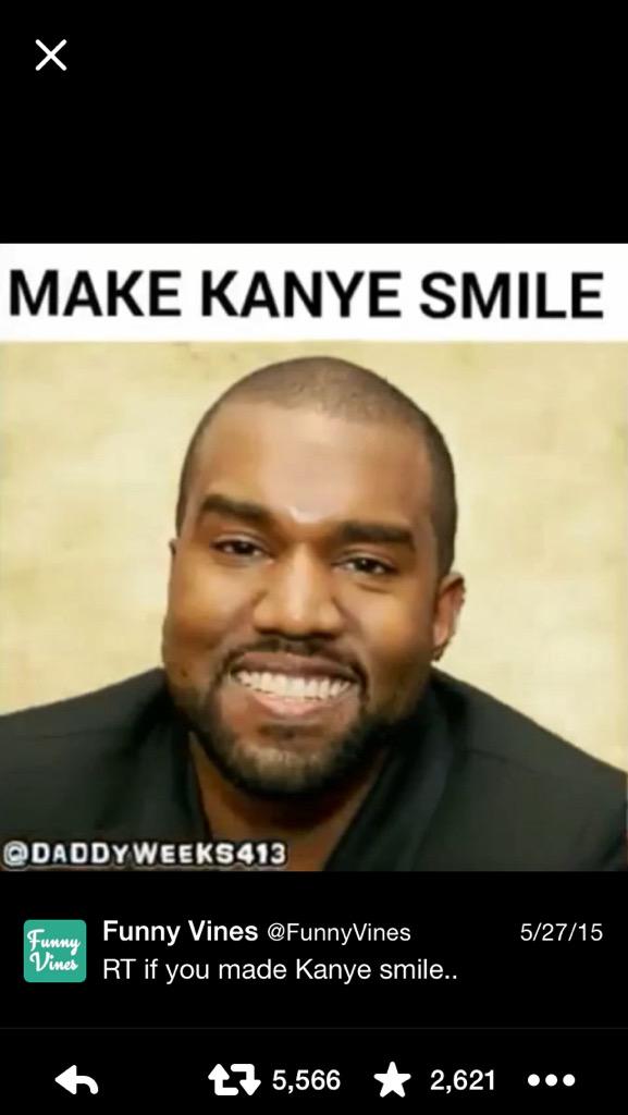 Boldwick's tweet image. Ha I got Kanye to smile 😏