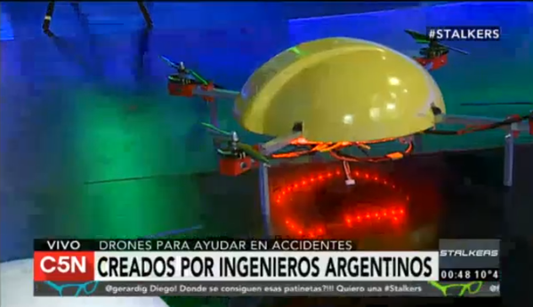 C5N's tweet photo. Ahora en #Stalkers: Te contamos todo sobre los drones ambulancia, creados por ingenieros y médicos argentinos http://t.co/RA4hbbEg3f