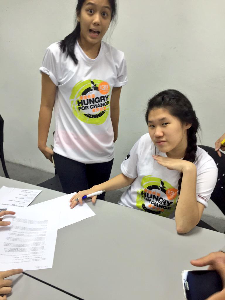 TCSHRotaract's tweet image. Happening now: TCSH DIY Famine30 Camp! Spreading awareness on world hunger @WorldVision