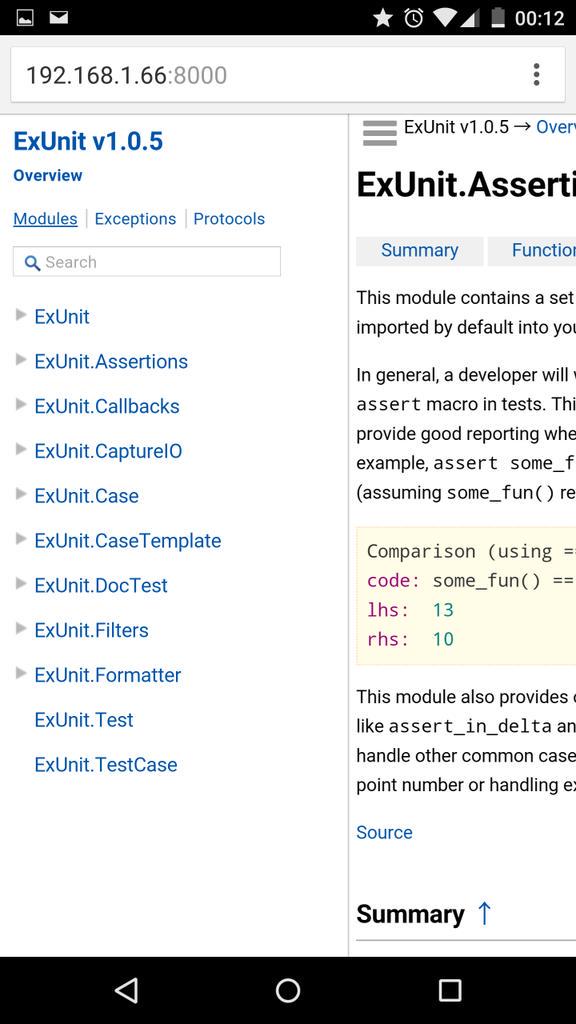milmazz's tweet image. Trying to provide a better support to mobile devices #ExDoc #myelixirstatus