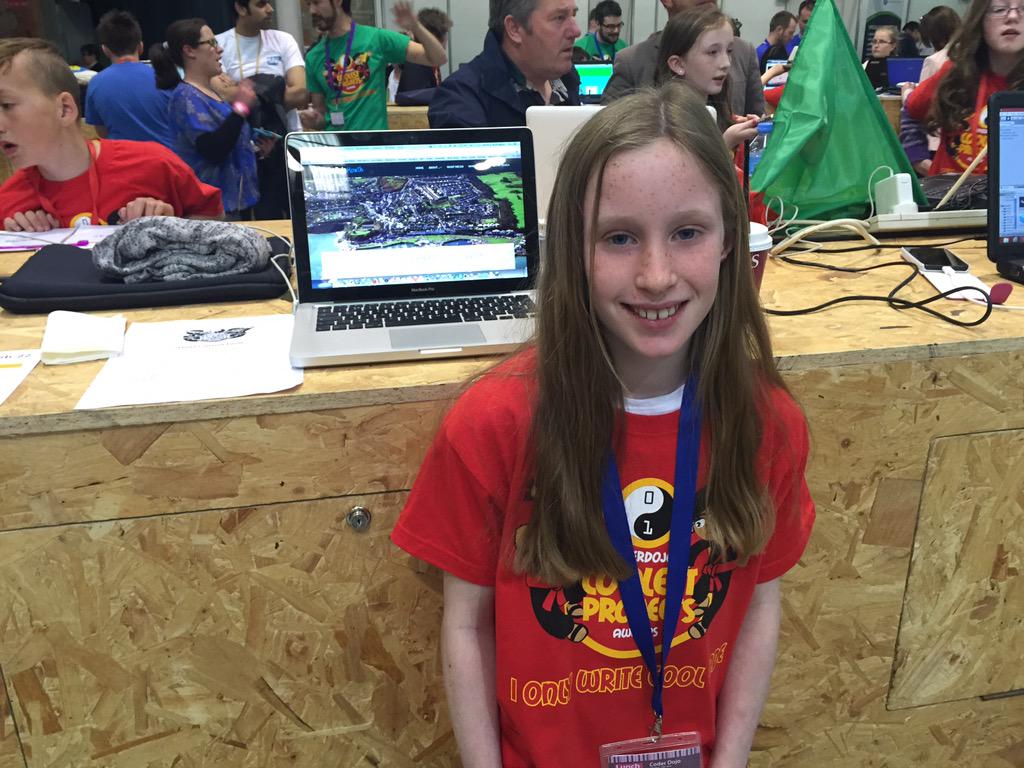 CoderDojoHowth's tweet image. Kate Skillington at her @coolestprojects stand showing off the new @CoderDojoHowth website coderdojohowth.com