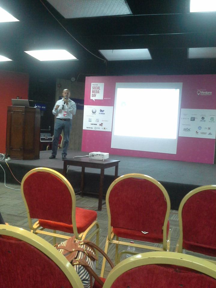 MediaSciME's tweet photo. Tamer El Araby from @Nielsen is now on stage @SMDayEgypt #SMDayEgypt http://t.co/nWOFdowtB1